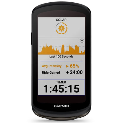 Garmin Edge 1040 Solar GPS-Fahrradcomputer – Solar-Laden, Navigation, lange Akkulaufzeit (Bundle mit Schutzpaket)