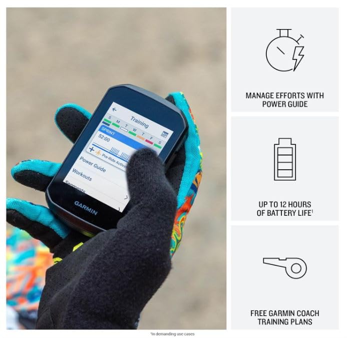 Garmin Edge 850 GPS-Fahrradcomputer – 2,7” Touchscreen, Karten-Navigation, mit blauer Silikonhülle & Powerbank