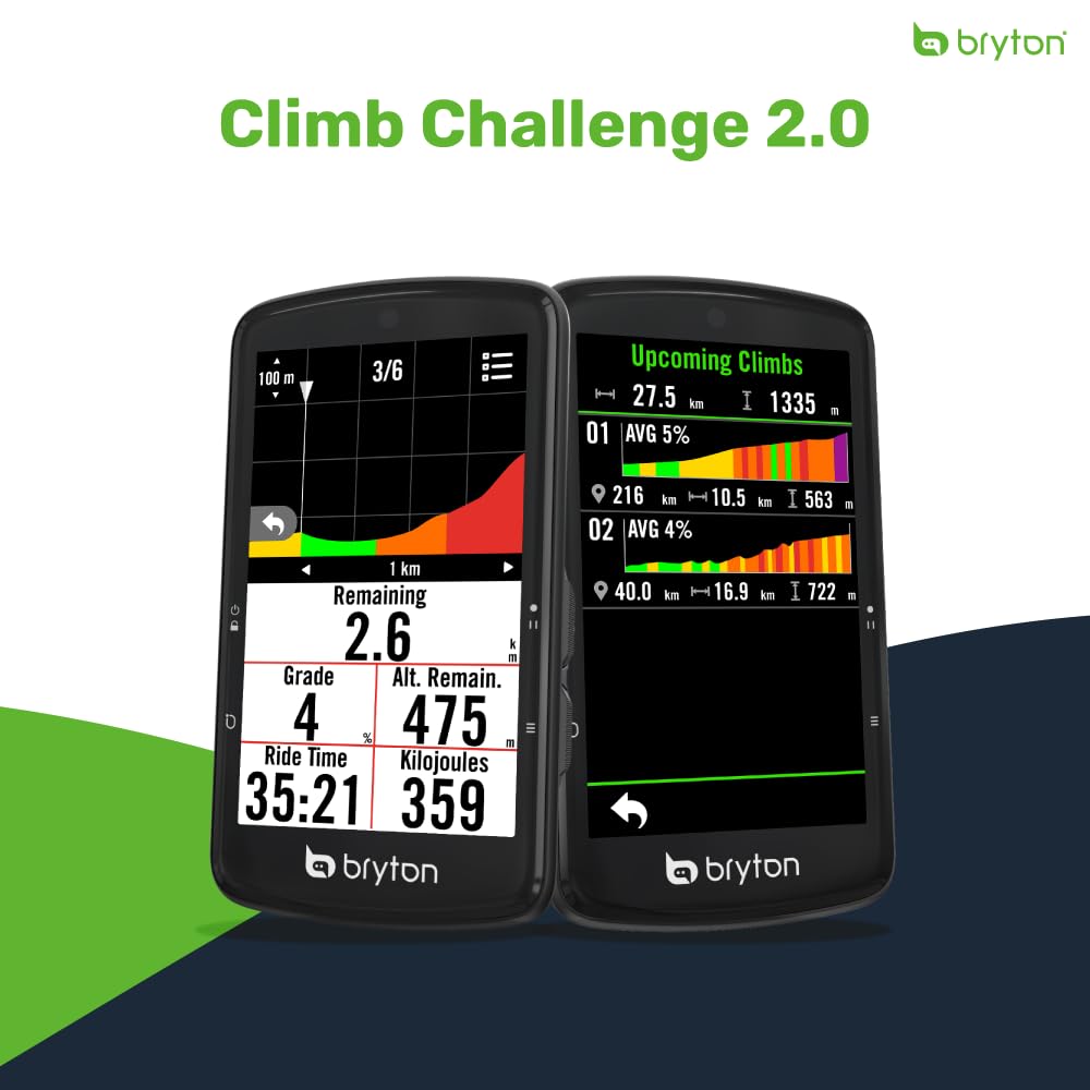 Bryton Rider S810 GPS-Fahrradcomputer – 3,5” Touchscreen, 50 h Akku, Offline-Navigation, Farbdisplay (nur Gerät)