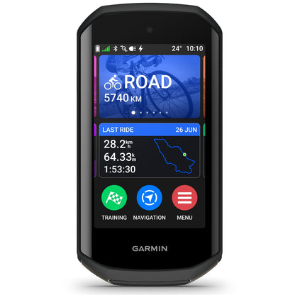 Garmin Edge 1050 GPS-Fahrradcomputer – Farb-Touchscreen, Lautsprecher, Training, mit Powerbank-Bundle