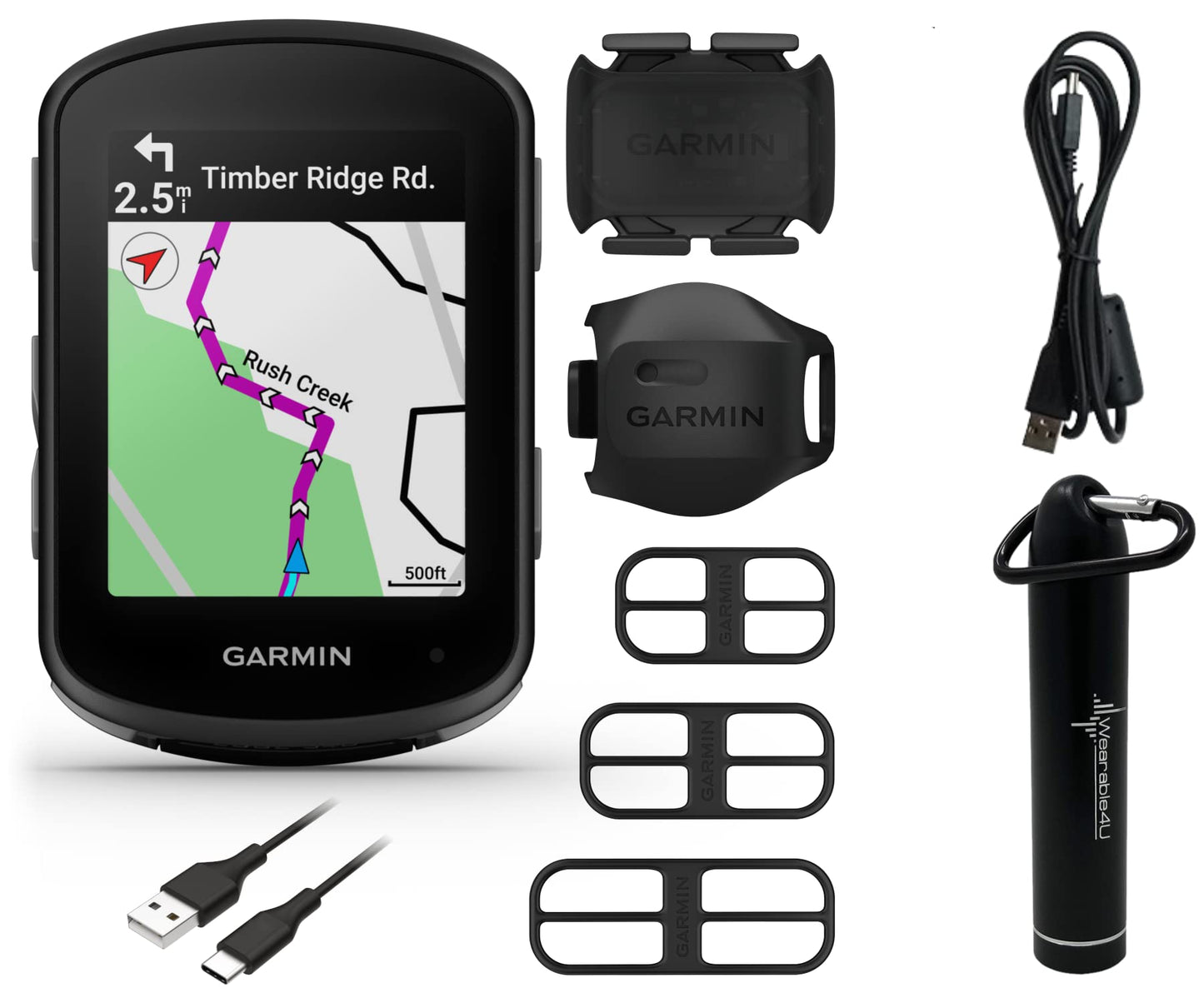 Garmin Edge 540 GPS-Fahrradcomputer – Tastensteuerung, Navigation, inkl. Speed-/Trittfrequenzsensor & Powerbank