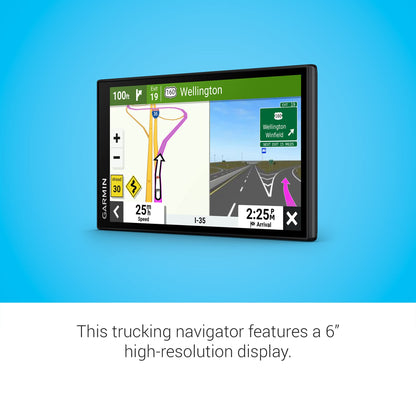 Garmin dezl OTR610 LKW-Navigationsgerät – 6” Display, LKW-Routing, BirdsEye-Satellitenbilder, große Ansicht