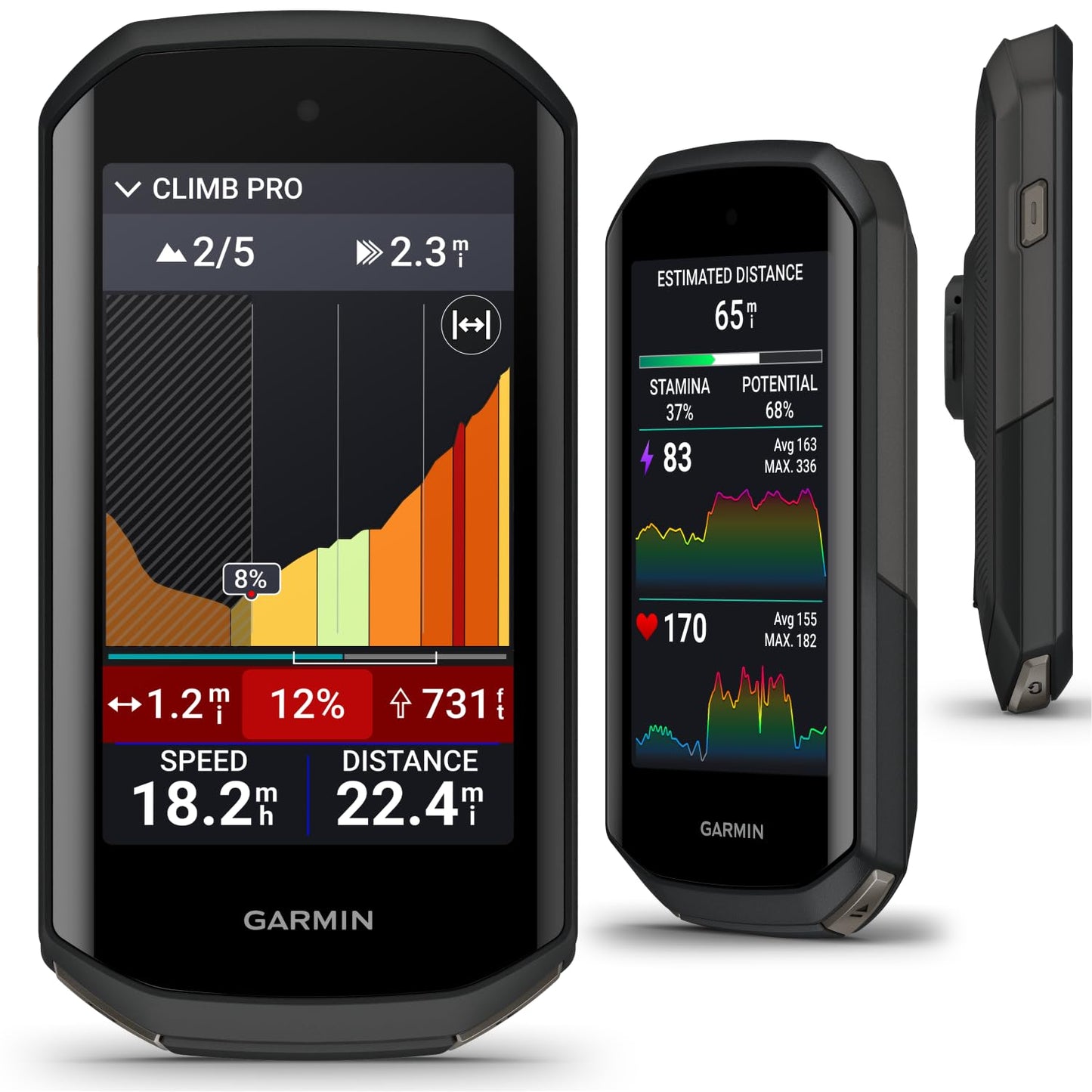 Garmin Edge 1050 GPS-Fahrradcomputer – Farb-Touchscreen, Lautsprecher, inkl. Speed-/Trittfrequenzsensor & Powerbank