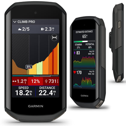 Garmin Edge 1050 GPS-Fahrradcomputer – Farb-Touchscreen, Lautsprecher, inkl. Speed-/Trittfrequenzsensor & Powerbank
