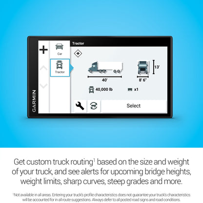 Garmin dezl OTR610 LKW-Navigationsgerät – 6” Display, LKW-Routing, BirdsEye-Satellitenbilder, große Ansicht