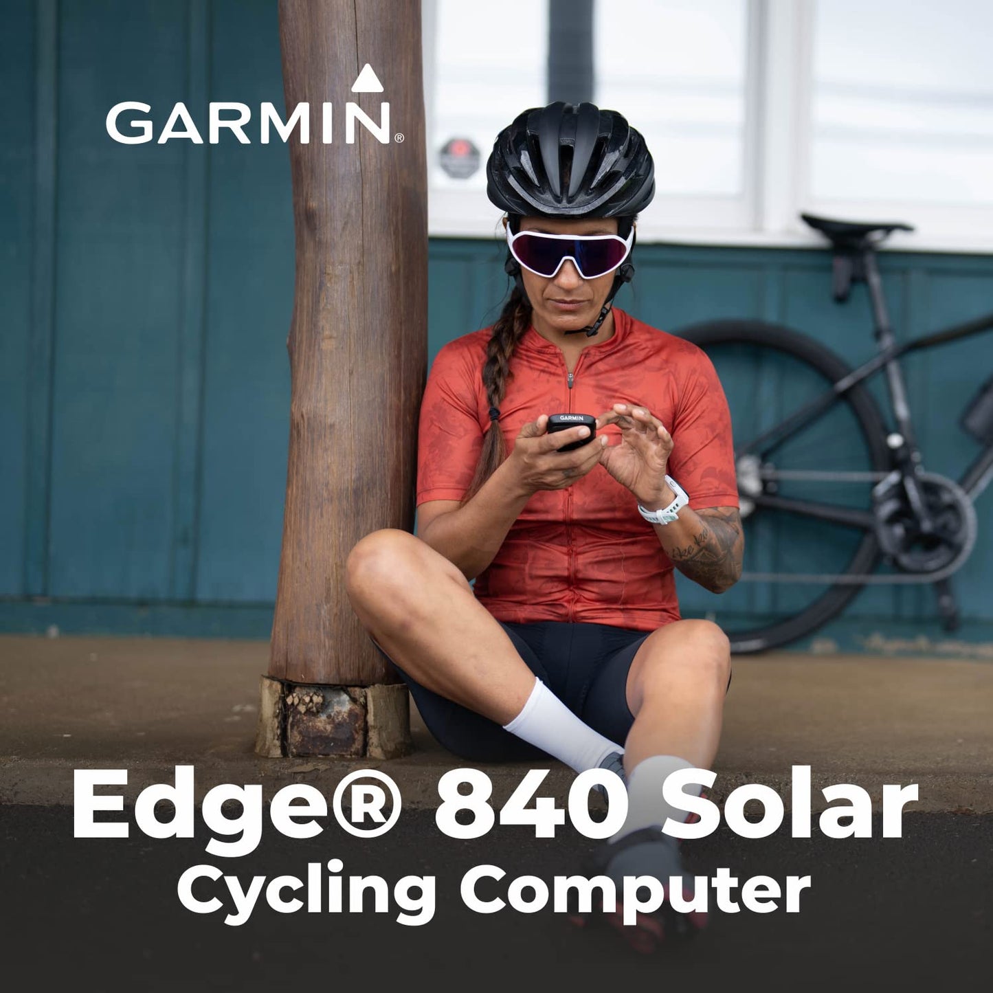 Garmin Edge 840 Solar GPS-Fahrradcomputer – Touchscreen, Tasten, Navigation, Solar-Laden, mit Powerbank-Bundle