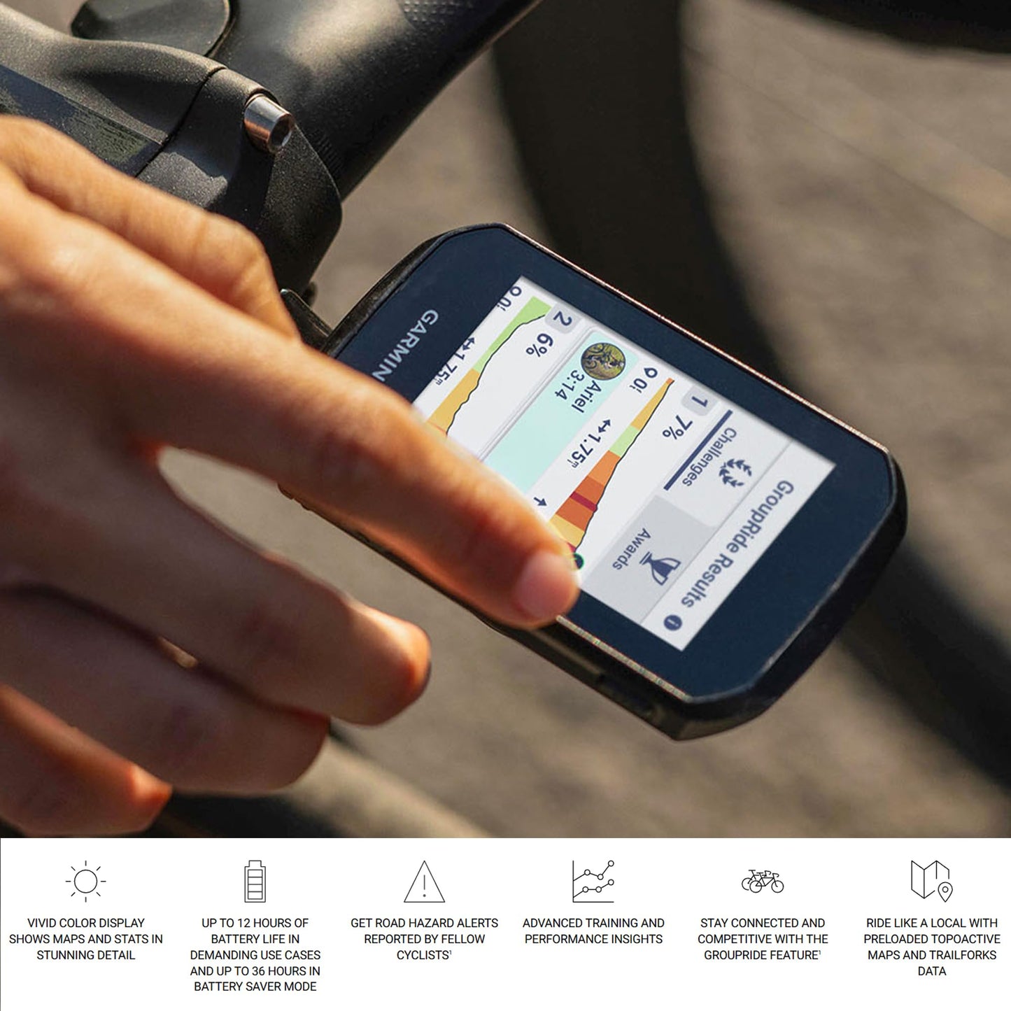 Garmin Edge 550 GPS-Fahrradcomputer – Farbdisplay, Karten-Navigation, Training & Leistungsanalyse (Bundle)